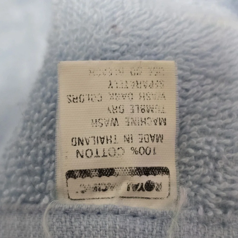 VTG Blue Terrycloth Towel Set Cat Kitten Satin Appliqué 3-Piece‎ Royal Pacific